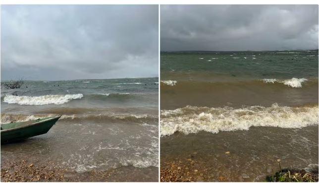 Olha a onda: vento e chuvas transformam açude Orós em 