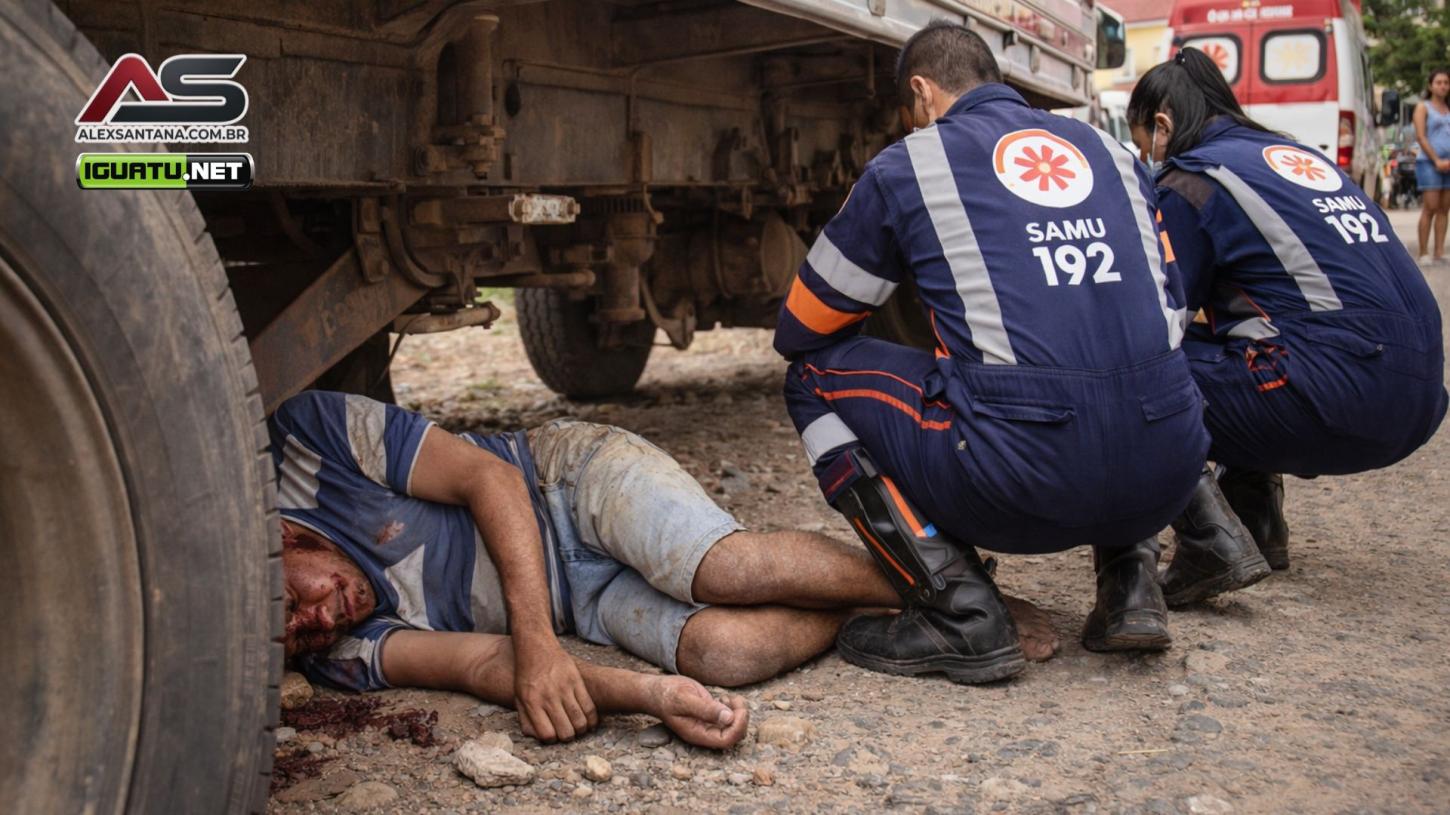 Homem agredido se esconde debaixo de caminhão após briga em Iguatu