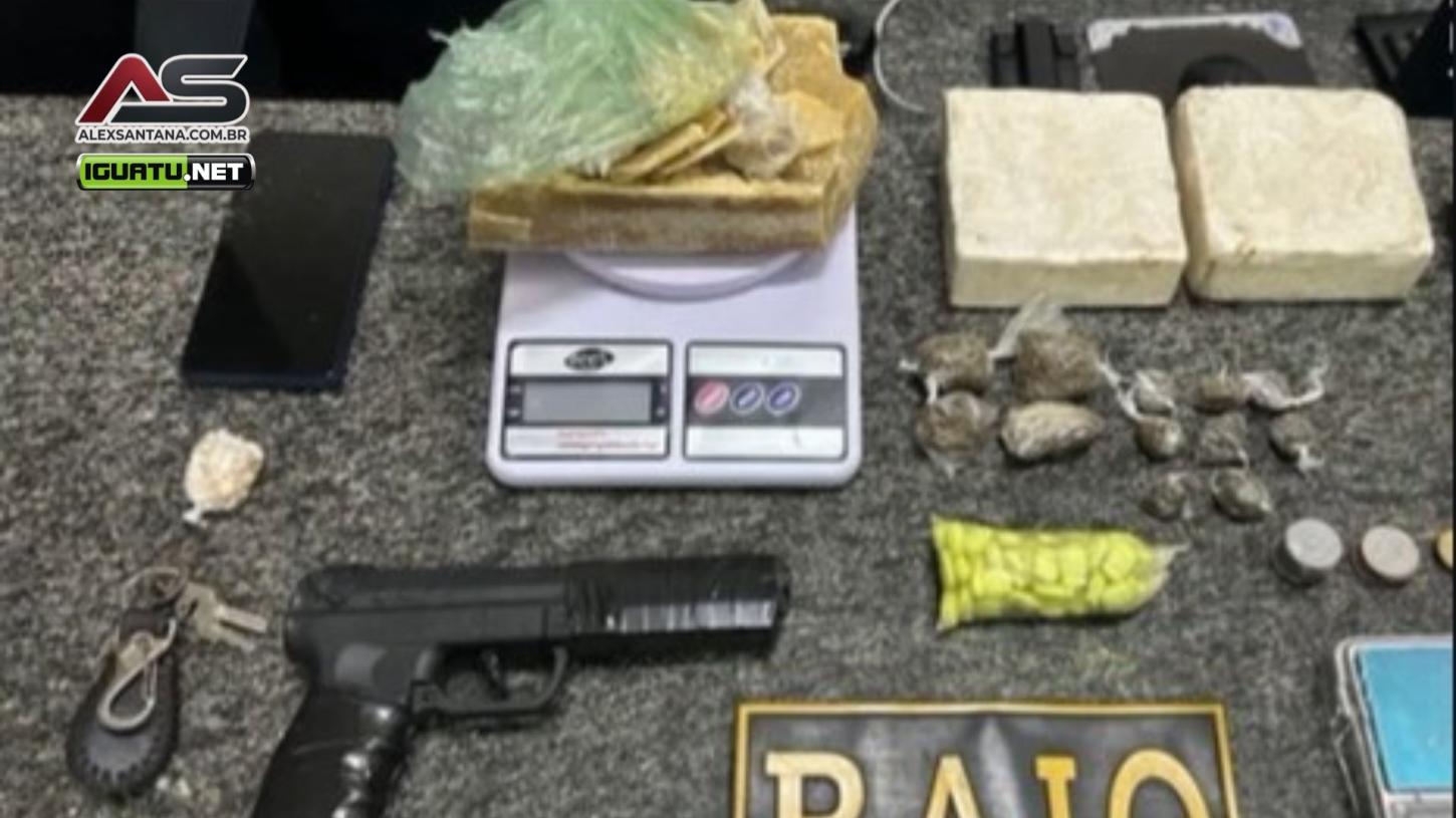 Polícia prende suspeito e apreende quase dois quilos de drogas em Icó