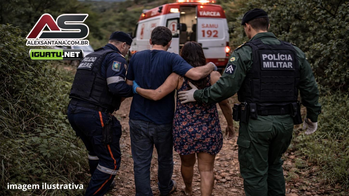 Carro desce ribanceira ao tentar desviar de buraco na BR-230, em Várzea Alegre