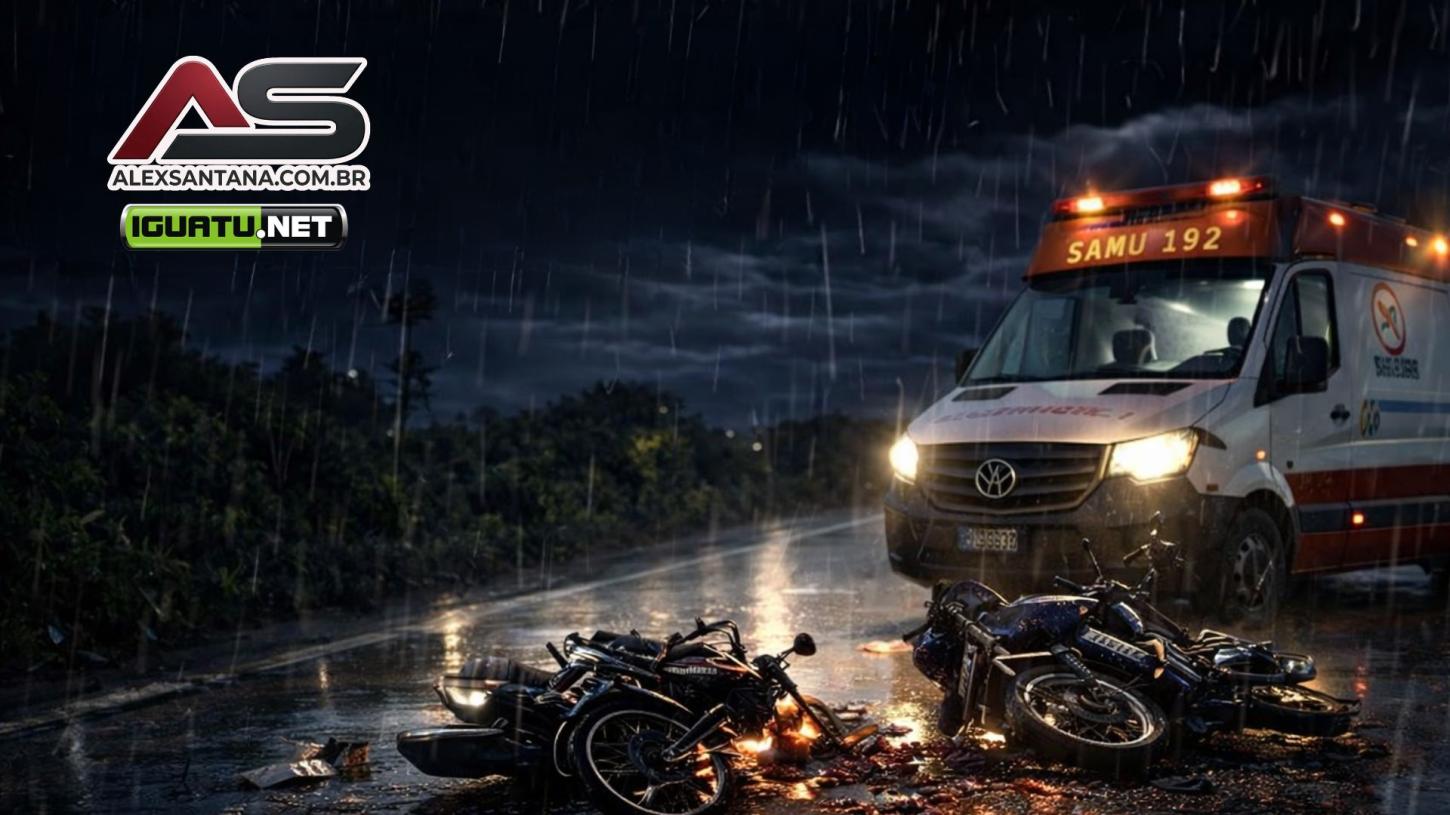 Colisão entre motocicletas deixa quatro feridos na zona rural de Jucás