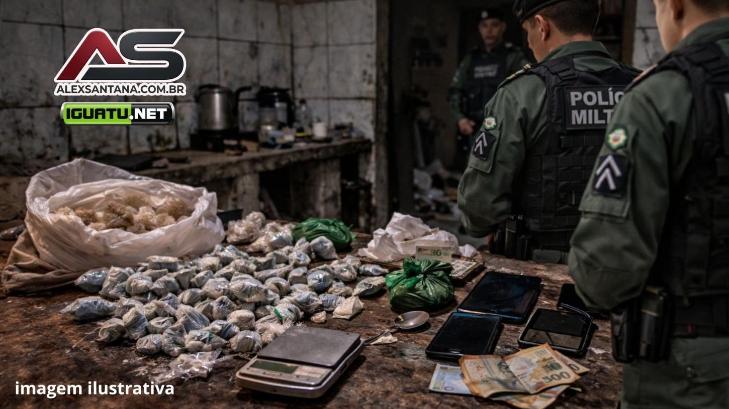 Suspeito foge de abordagem e polícia encontra drogas em residência em Iguatu