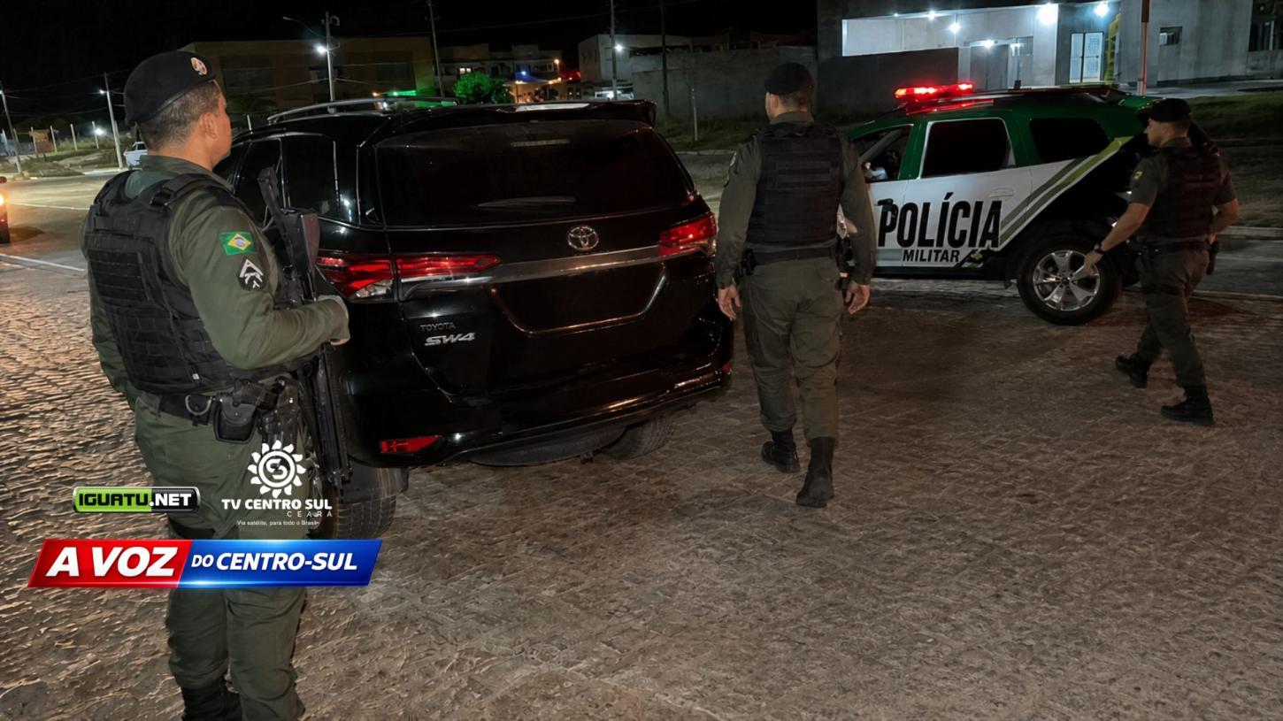 Homem é abordado em SW4 após disparos para o alto em Icó; pistola e munições são apreendidas
