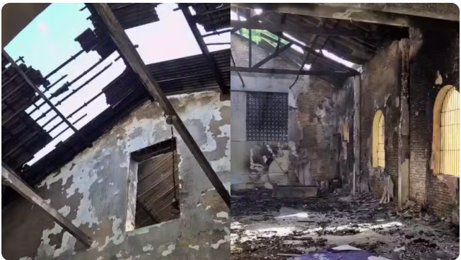 Incêndio atinge salão de igreja de 150 anos em Fortaleza