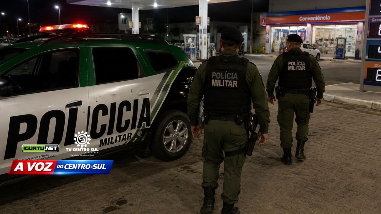 Posto de combustíveis é assaltado em Iguatu; frentista foi obrigado a deitar no chão