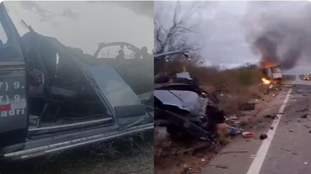 Acidente com van de pacientes de Petrolândia e caminhão deixa pelo menos 7 mortos na PE-360, no Sertão de PE