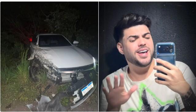 Cantor de forró sofre acidente a caminho de Icó, no Interior do Ceará