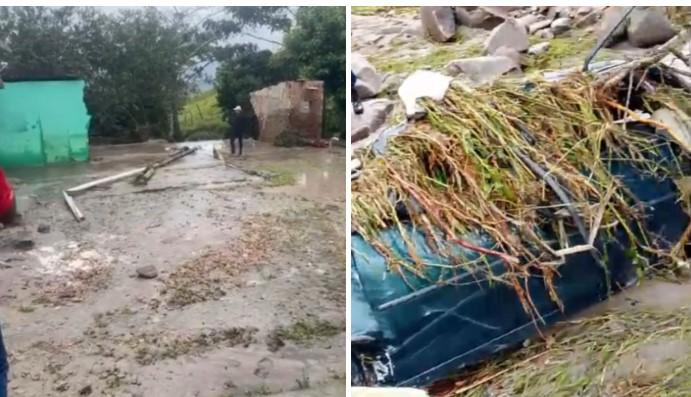Açude rompe e água destrói parte de casa e arrasta carro em Bonito
