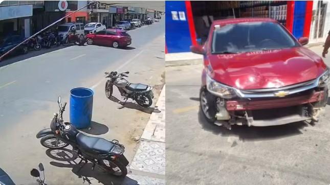 Carro derruba motociclista, que atinge outro homem em Acopiara no interior do Ceará