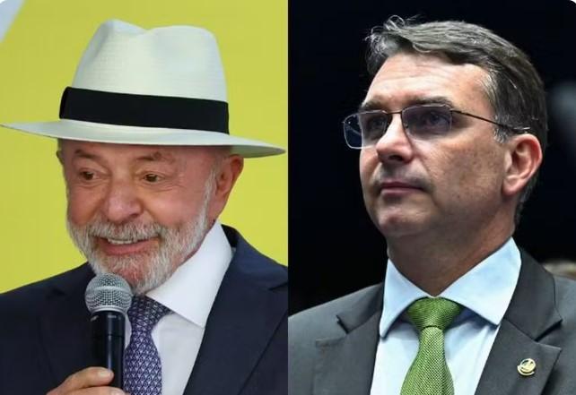 No 1º turno, Lula tem 41% e Flávio Bolsonaro tem 37%, em empate técnico, aponta BTG/Nexus