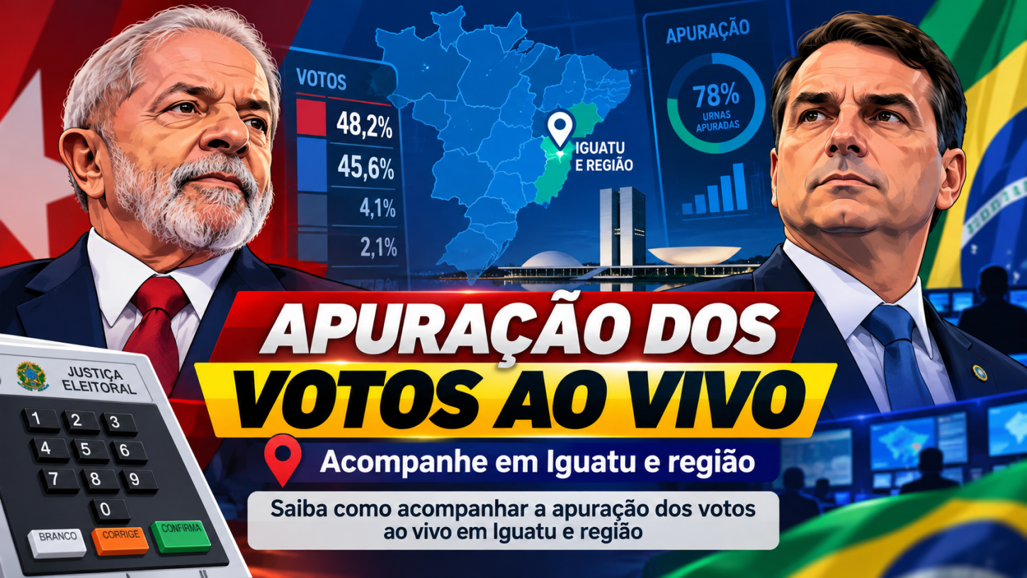 ELEIÇÕES 2026: Saiba onde acompanhar ao vivo a apuração dos votos em Iguatu e região, neste domingo (25)