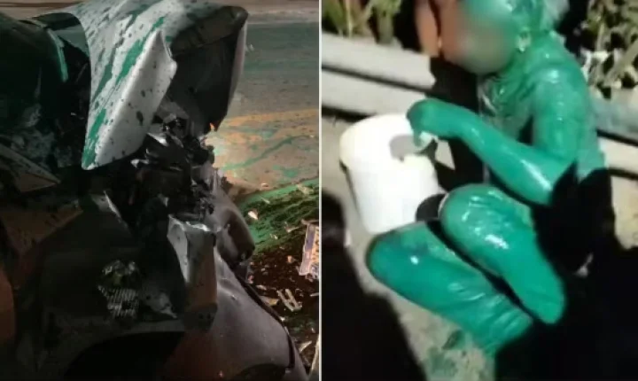 Vereador é preso após colidir com caminhonete carregada de tinta e 'deixar' motorista verde em Quixeramobim, no Ceará
